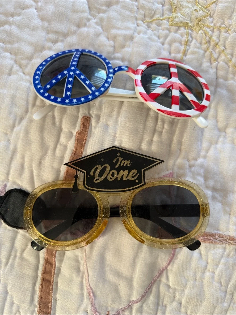 Novelty Sunglasses Bundle - Yellow, Blue, Red, Gold, Teal